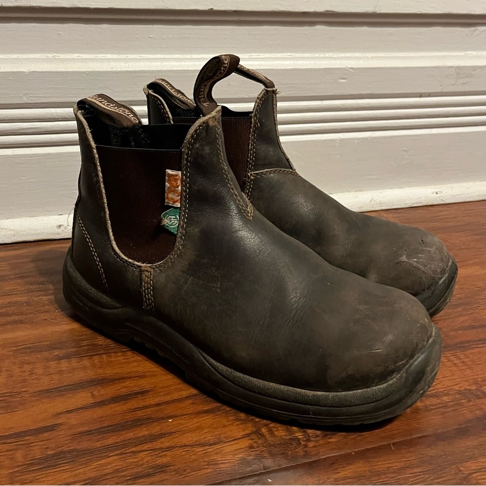 Blundstone #180 Work & Safety Chelsea boots Waxy Rustic Brown size M7.5 W9.5